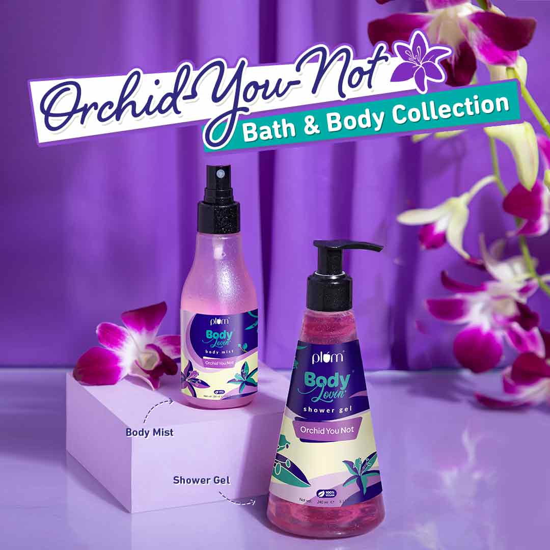 Plum Orchid You Not Shower Gel by Plum BodyLovin' | SLS-Free | Hydrating Formula | Citrusy-Floral Fragrance | Aloe-Infused Body Wash, 240ml Buy at Indicrest Image 8