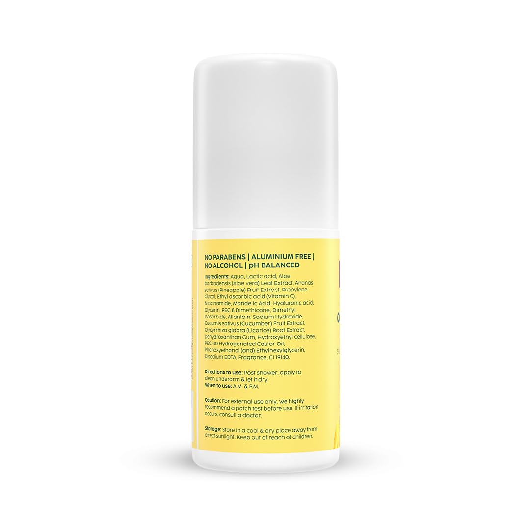 Plix Pineapple Underarm Roll-On for Odour Control & Bright Underarms, 50ml Buy at Indicrest Image 2