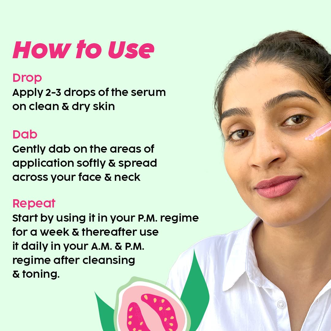 Plix Guava 10% Vitamin C Face Serum For Brighter & Glowing Skin, 30ml Buy at Indicrest Image 4