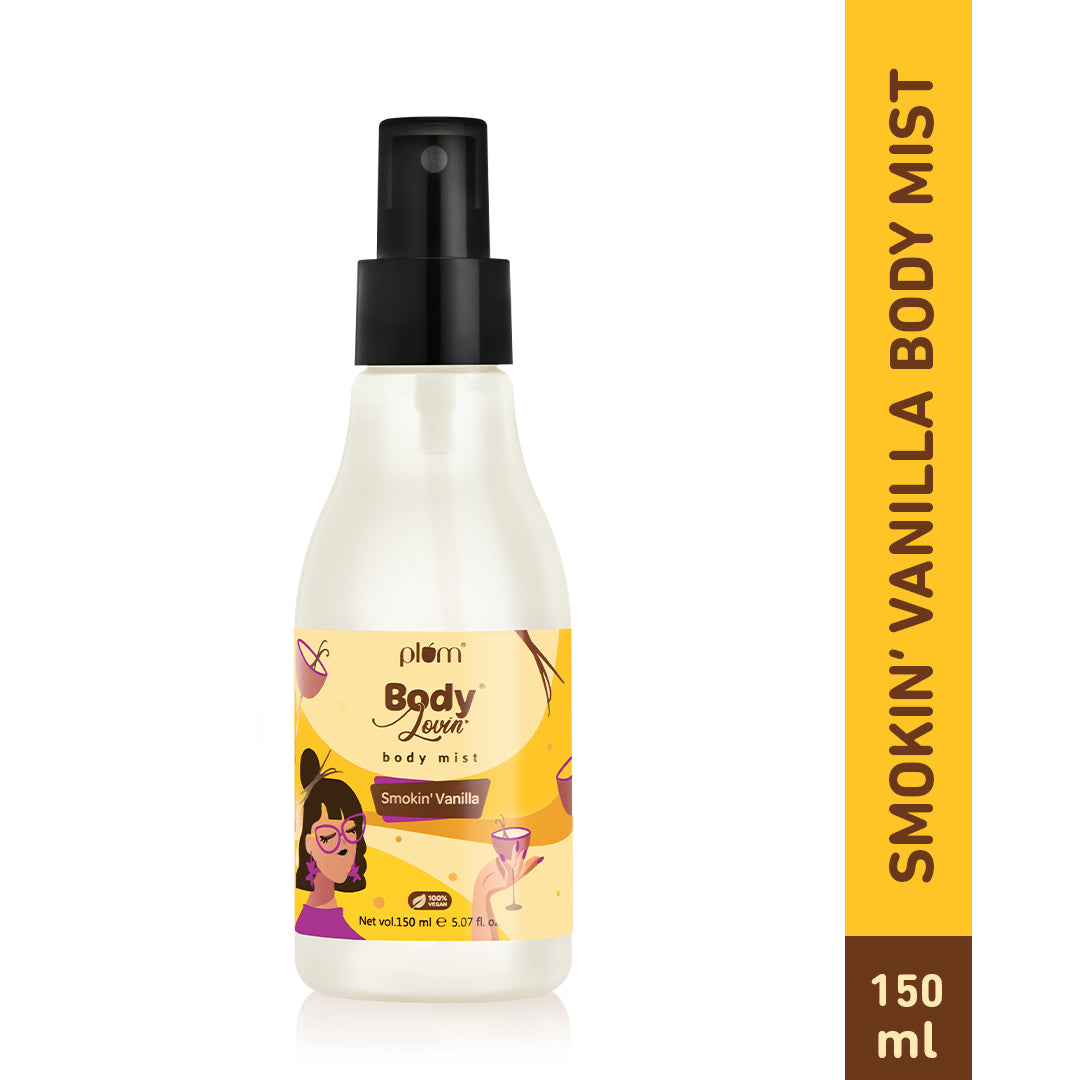 Plum Smokin' Vanilla Body Mist by Plum BodyLovin' | Long Lasting | Travel-Friendly | Spicy Vanilla Fragrance | Perfume Body Spray, 150ml Buy at Indicrest Image 2