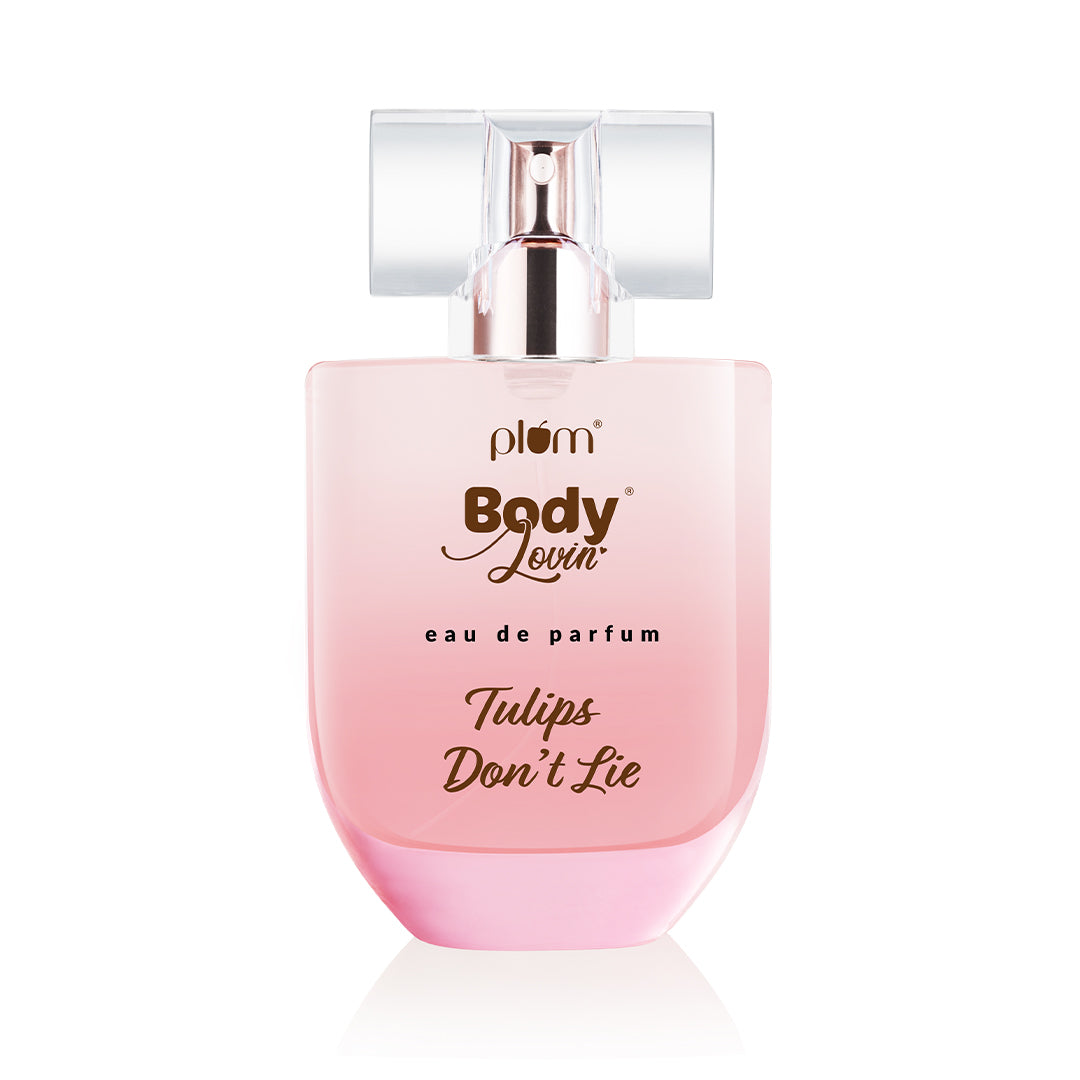 Plum Tulips Don't Lie Eau De Parfum (Perfume) by Plum BodyLovin' | Long Lasting | Supremely Luxurious | Fresh Delicate Floral Scent, 50ml Buy at Indicrest Image 2