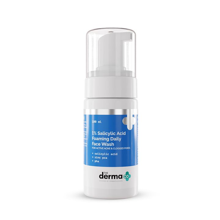 The Derma Co 1% Salicylic Acid Foaming Daily Face Wash 100ml - Indicrest Buy at Indicrest