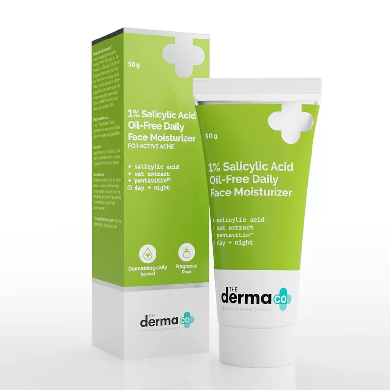 The Derma Co Ceramide 1% Salicylic Acid Oil Free Daily Face Moisturizer 50g - Indicrest Buy at Indicrest