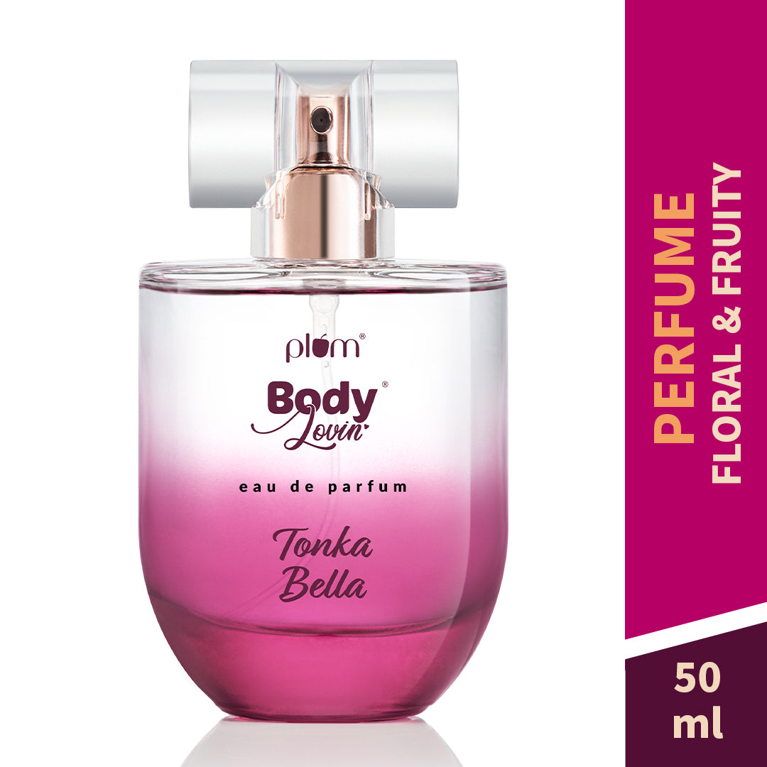 Plum Tonka Bella Eau De Parfum (Perfume) by Plum BodyLovin' | Long Lasting | Fruity-Floral Fragrance | Supremely Luxurious, 50ml Buy at Indicrest Image 2