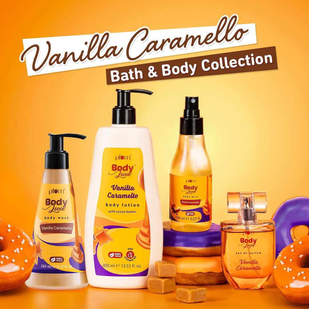 Plum Vanilla Caramello Body Wash by Plum Body Lovin' | SLS-Free | Hydrating Formula | Delicious Caramel Fragrance | Aloe-Infused Body Wash, 240ml Buy at Indicrest Image 8
