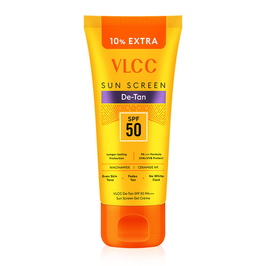 VLCC De-Tan SPF 50 PA+++ Sunscreen Gel Crème - 100g + 10g Buy at Indicrest