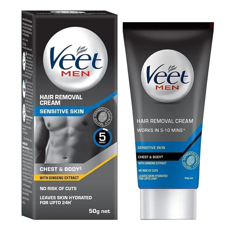 Veet Men Hair Removal Cream Sensitive Skin, 50g - Indicrest Buy at Indicrest