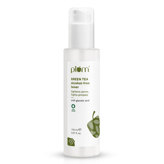 Plum Green Tea Alcohol-Free, Pore Tightening Face Toner | Tightens Pores | Non-Comedogenic | Dermat-Tested, 150ml