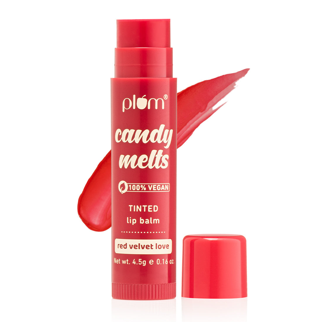 Plum Candy Melts Red Velvet Love Tinted Lip Balm | Nourishes & Protects | Sheer-Tint | Velvety Smooth, 4.5g Buy at Indicrest Image 2