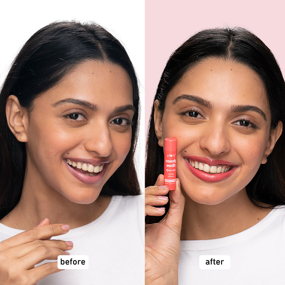 Plum Candy Melts Strawberry Sorbet Tinted Lip Balm | Nourishes & Protects | Sheer-Tint | Velvety Smooth, 4.5g Buy at Indicrest Image 6