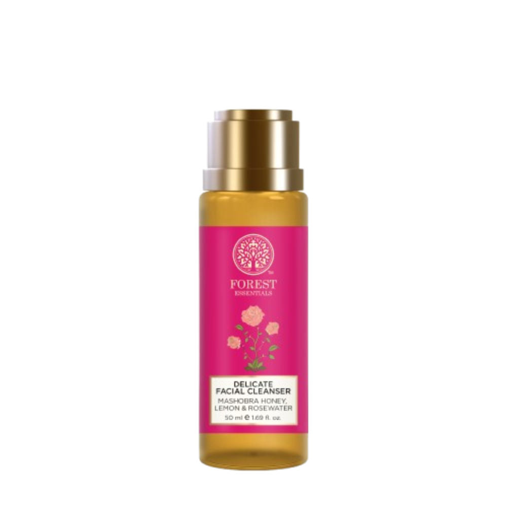 Forest Essentials Delicate Facial Cleanser Mashobra Honey Lemon & Rosewater Dry Skin, 50ml