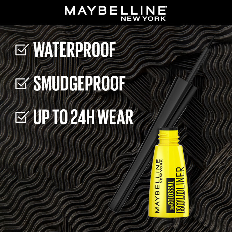 Maybelline New York The Colossal Bold Liner, Smudgeproof & Waterproof Eyeliner - Bold Black, 3ml Buy at Indicrest Image 4