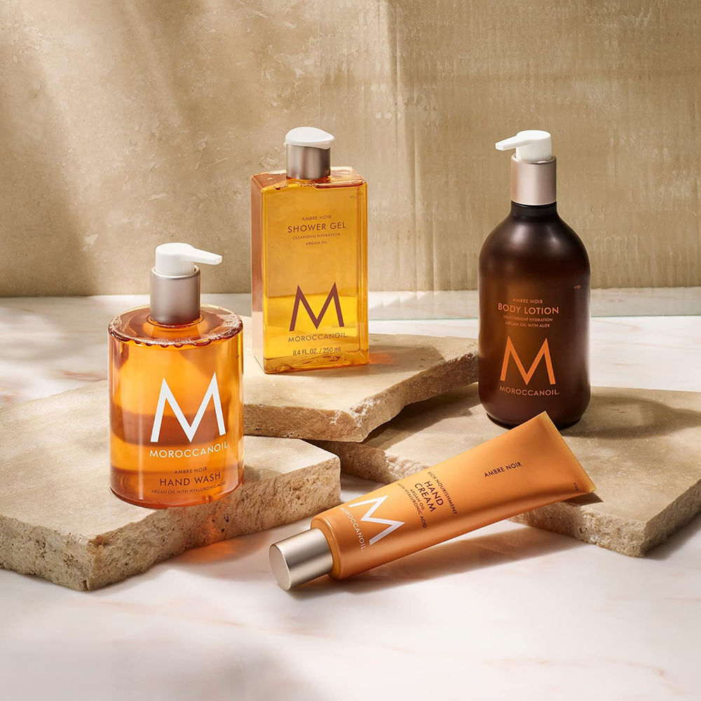 Moroccanoil Shower Gel Ambre Noir Argan Oil-Infused for Gently Cleanses, Hydrates & Softens Skin, 250ml