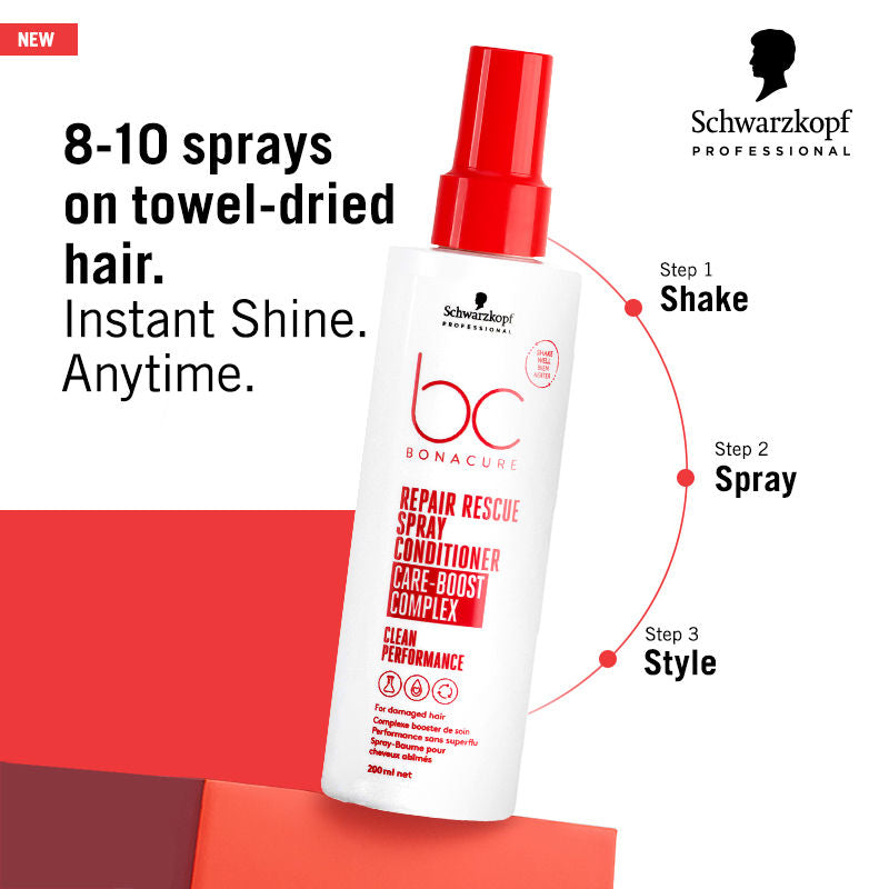 Schwarzkopf Professional Bonacure Repair Rescue Spray Conditioner With Arginine, 200ml Buy at Indicrest Image 8