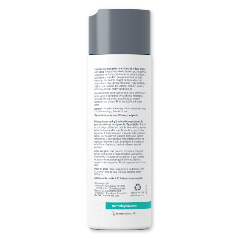 Dermalogica Clearing Skin Wash For Oily & Acne-prone Skin With Salycylic Acid & Lavendar, 250ml