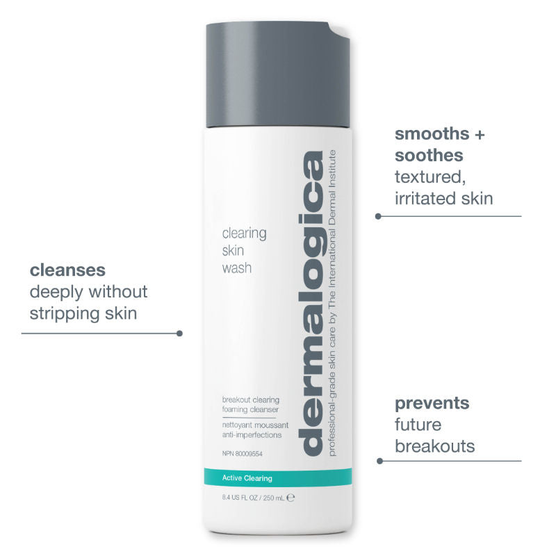 Dermalogica Clearing Skin Wash For Oily & Acne-prone Skin With Salycylic Acid & Lavendar, 250ml