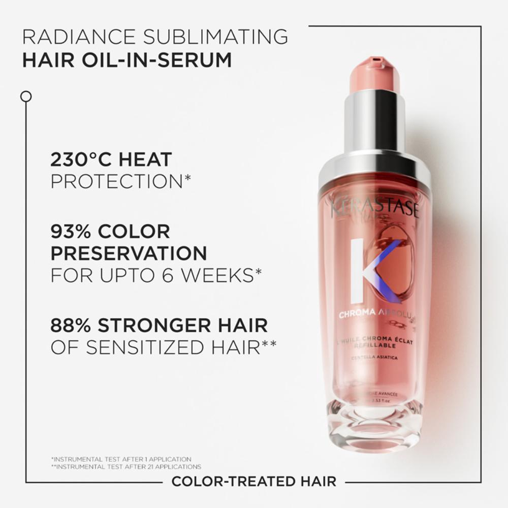 Kérastase Chroma Absolu Hair Oil-In-Serum For Colour Treated Hair, 93% Colour Preservation, 75ml