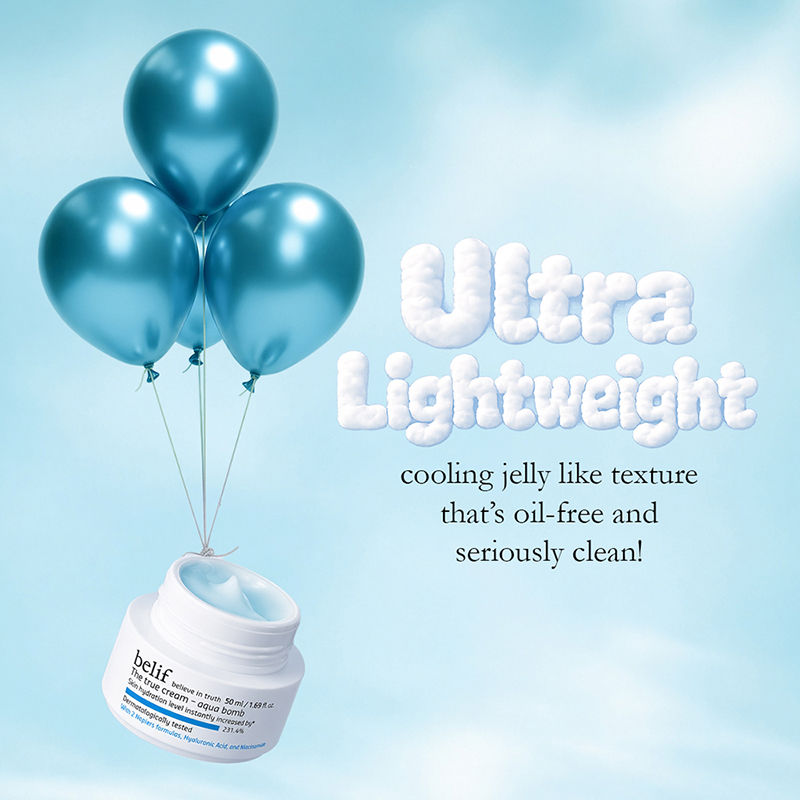 belif The True Cream Aqua Bomb, Dermat Tested Moisturizer, Increases Skin Hydration By 70%, 50ml