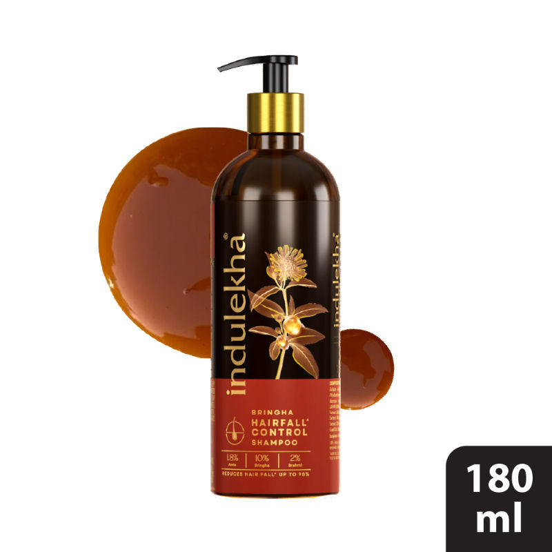 Indulekha Bringha Shampoo for Hair Fall Control with Amla Shikakai for Men & Women, 200ml Buy at Indicrest