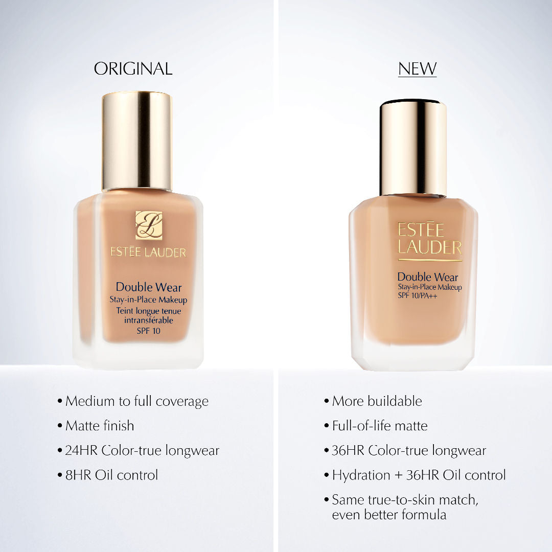 Estee Lauder Double Wear Stay-In-Place Longwear Matte Foundation SPF 10-2W2 Rattan, 30ml