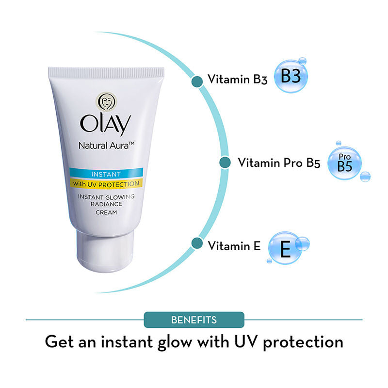 Olay tural Aura Instant Glowing Radiance Cream With Niacimide, 40g Buy at Indicrest Image 4