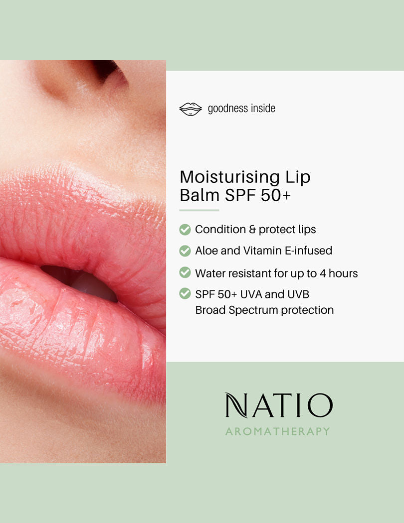 Natio Aromatherapy Moisturising Lip Balm SPF 50+, 4 g