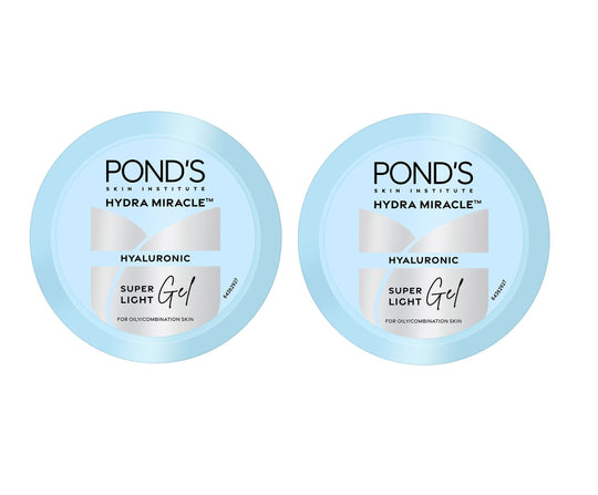 Pond’s Super Light Gel Oil Free Moisturiser With Hyaluronic Acid + Vitamin E, 200 ml Each (Pack of 2) Combo Buy at Indicrest
