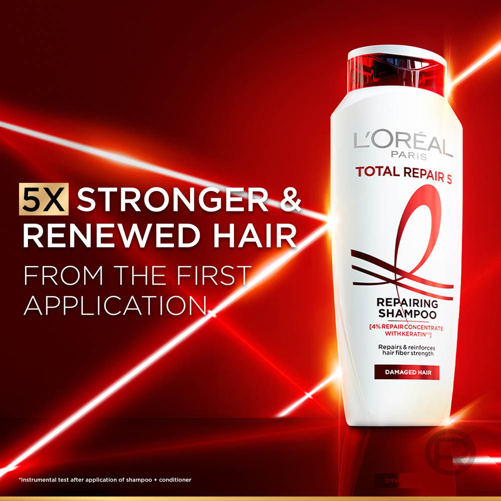 L'Oreal Paris Total Repair 5 Repairing Shampoo With Keratin XS For Damaged Hair, 650ml Buy at Indicrest Image 6