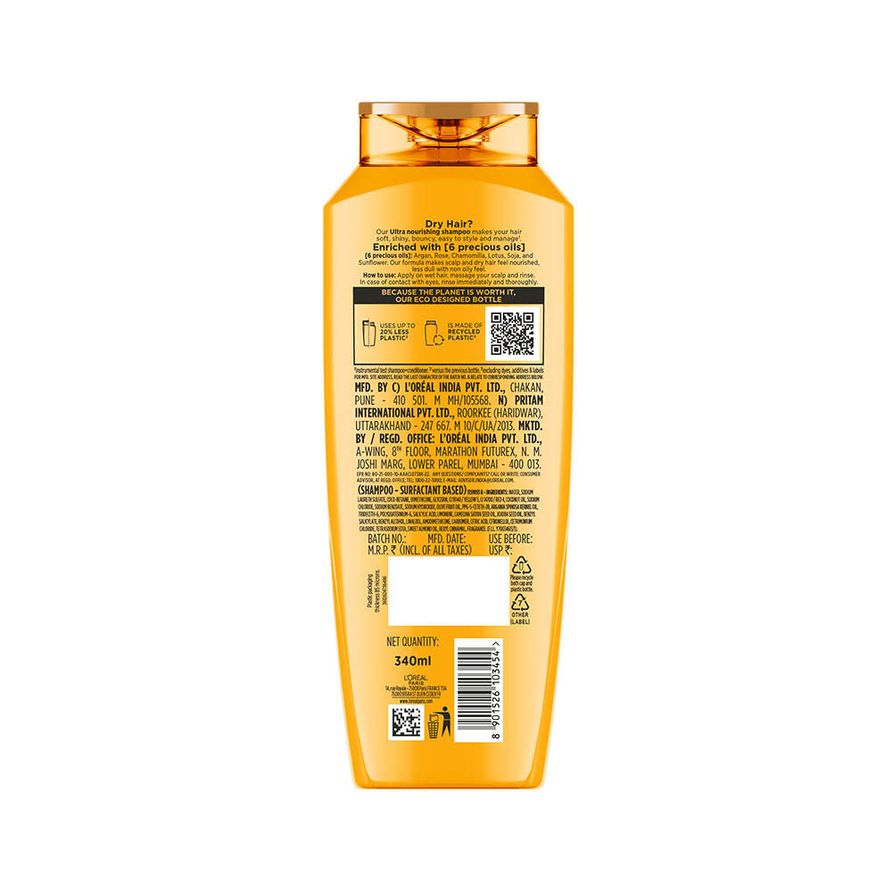 L'Oreal Paris Extraordinary Oil Nourishing Shampoo For Dry & Dull Hair, 340ml Buy at Indicrest Image 11