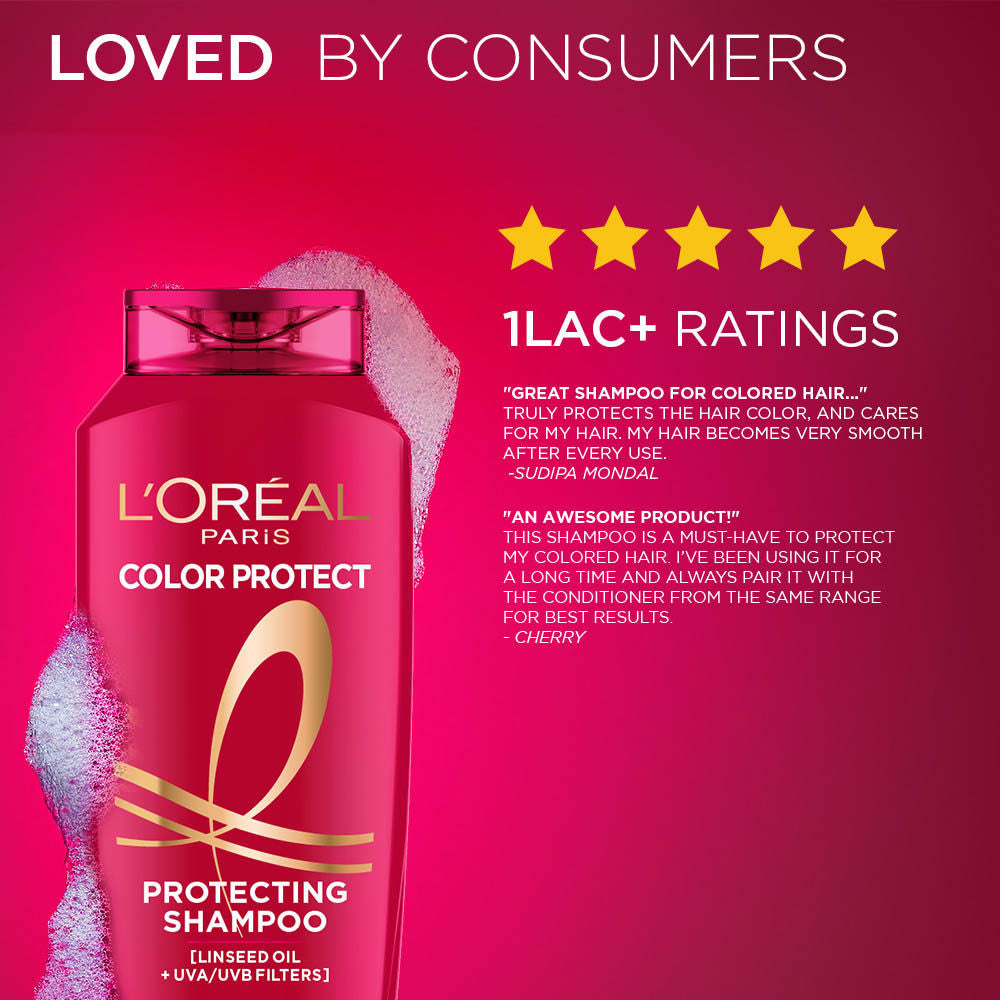 L'Oreal Paris Colour Protect Shampoo With UVA & UVB For Colour-Treated Hair, 650ml Buy at Indicrest Image 6