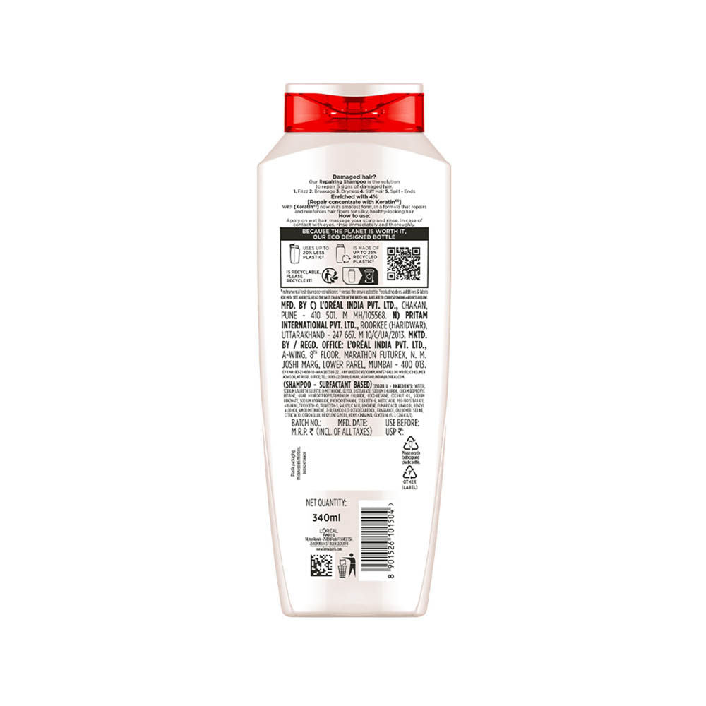 L'Oréal Paris Total Repair 5 Shampoo - Restores Damaged Hair Powered by Keratin XS Technology, 340ml Buy at Indicrest Image 12