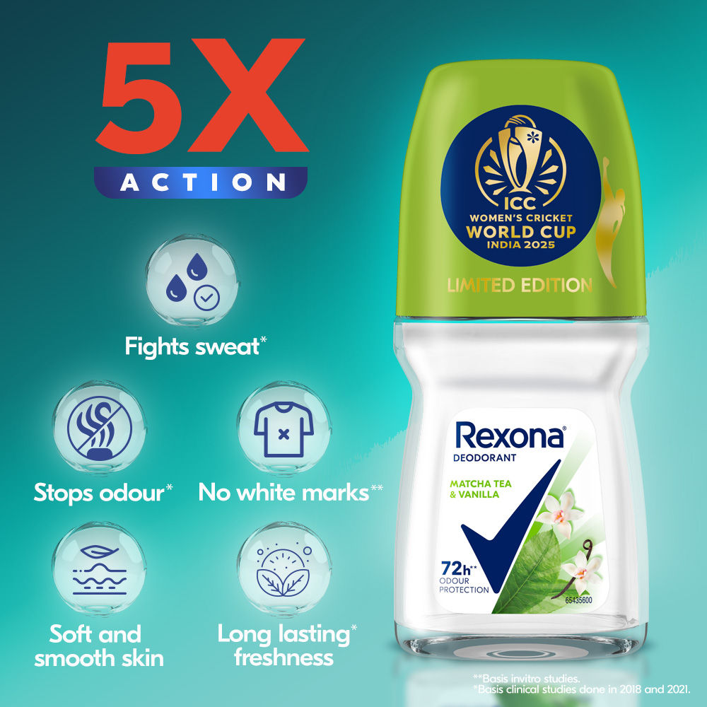 Rexona Antiperspirant Roll-on - Matcha Tea And Vanilla, 50ml Buy at Indicrest Image 4