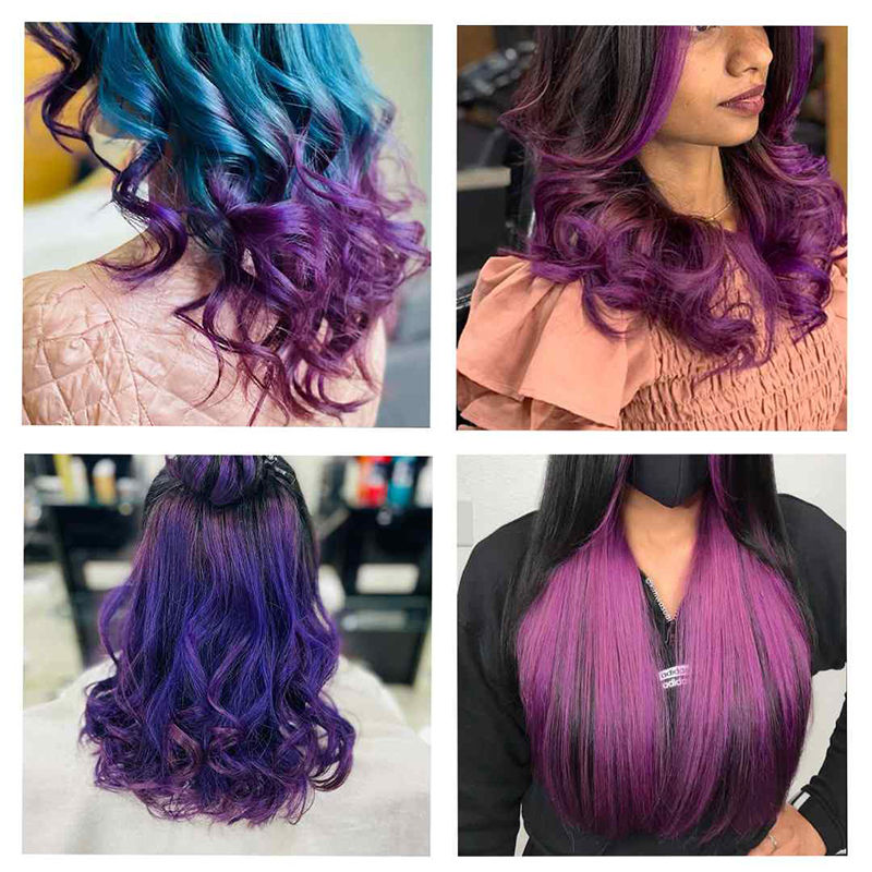 Streax Professional Hold & Play Funky Colour, Ammonia Free, Semi-Permanent Hair Colour, Crazy Violet, 100g Buy at Indicrest Image 3