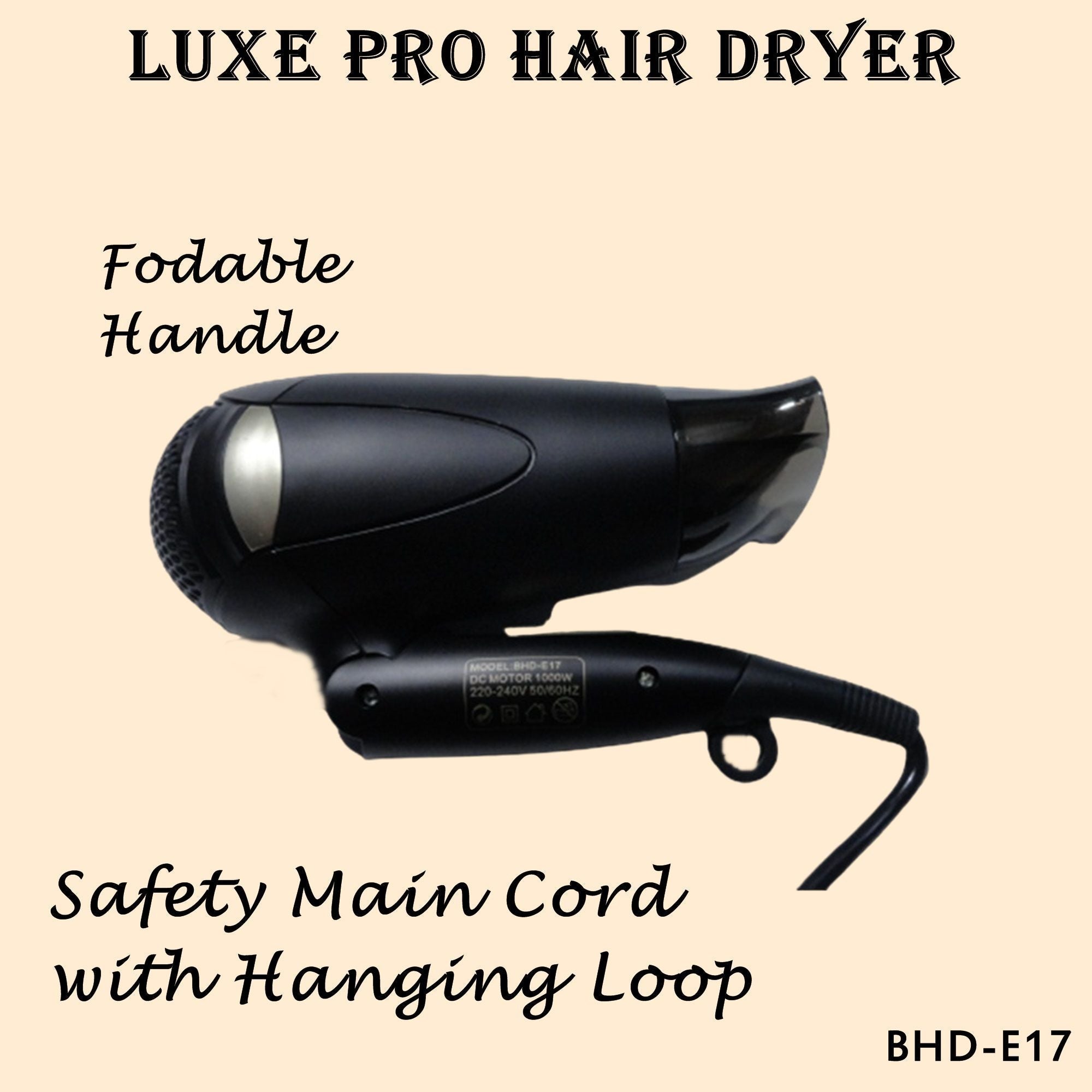 Babila Luxe Pro Hair Dryer 1000 W-BHD-E17, 210g Buy at Indicrest Image 2