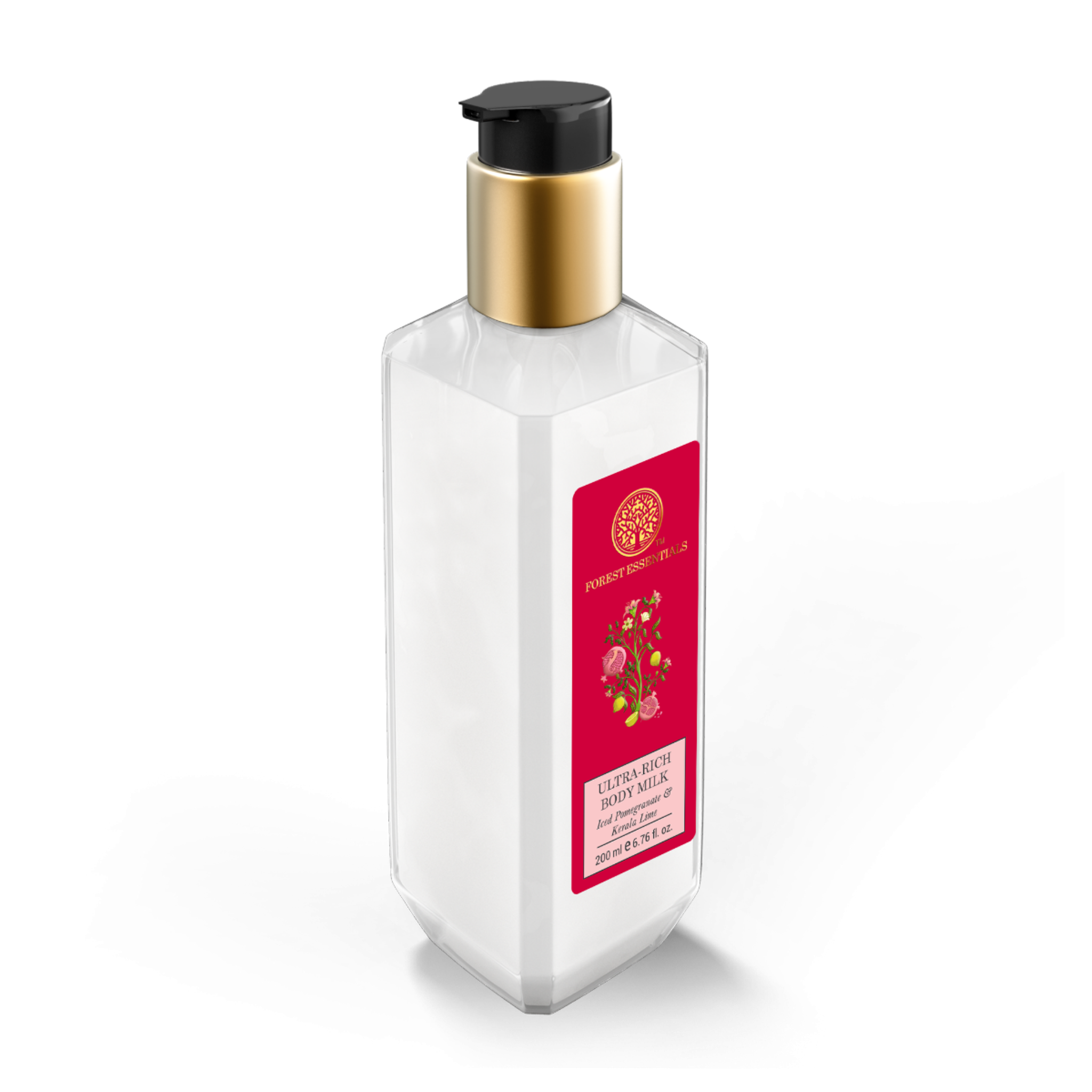 Forest Essentials Ultra-Rich Body Milk Iced Pomegranate & Kerala Lime - Moisturising Body Lotion, 200ml