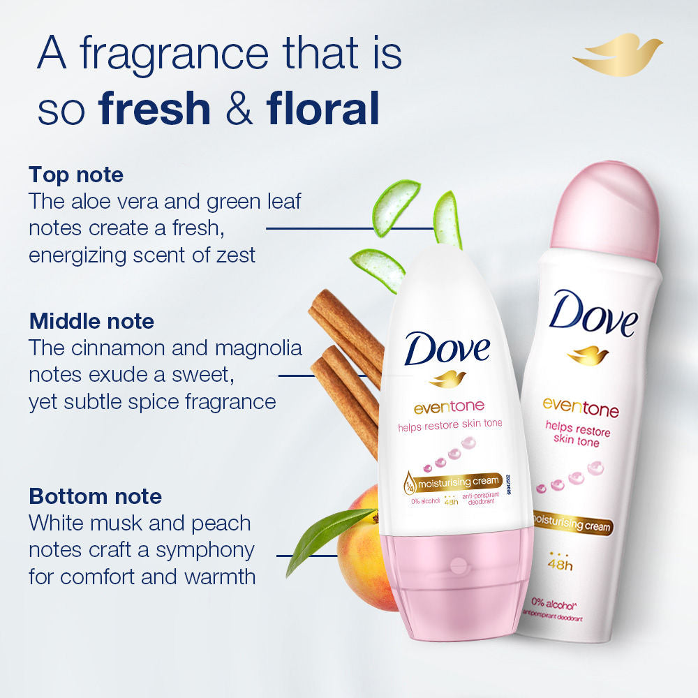 Dove Eventone Deodorant & Dove Eventone Roll On (Pack of 2), 200ml Buy at Indicrest Image 8