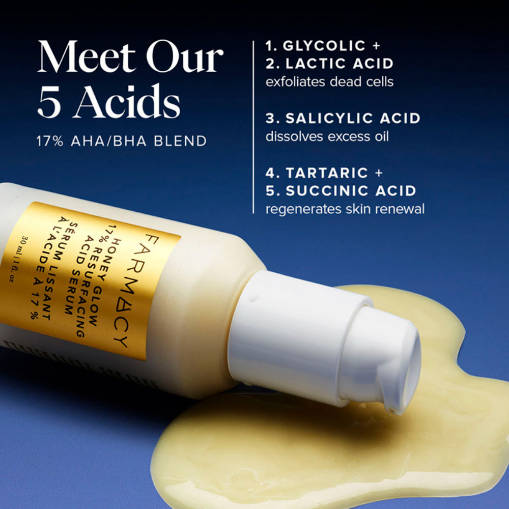 Farmacy Beauty Honey Glow 17% Resurfacing Acid Serum, 30ml