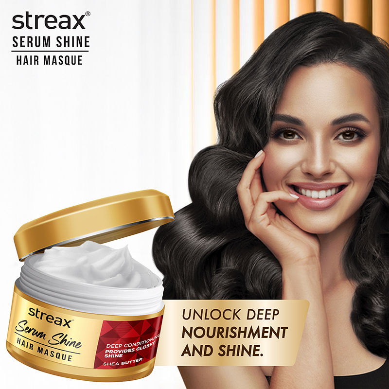 Streax Serum Shine Paraben Free Mask For Dull, Dry & Frizzy Hair, 200g Buy at Indicrest Image 2