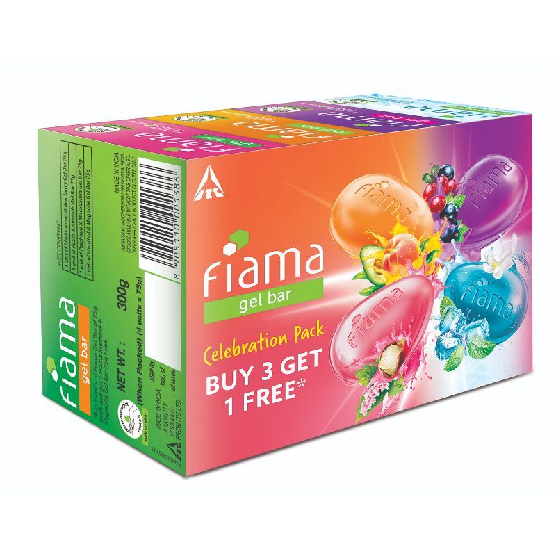 Fiama Gel Bar Celebration Pack (Buy 3 Get 1 Free), 300g Buy at Indicrest Image 2