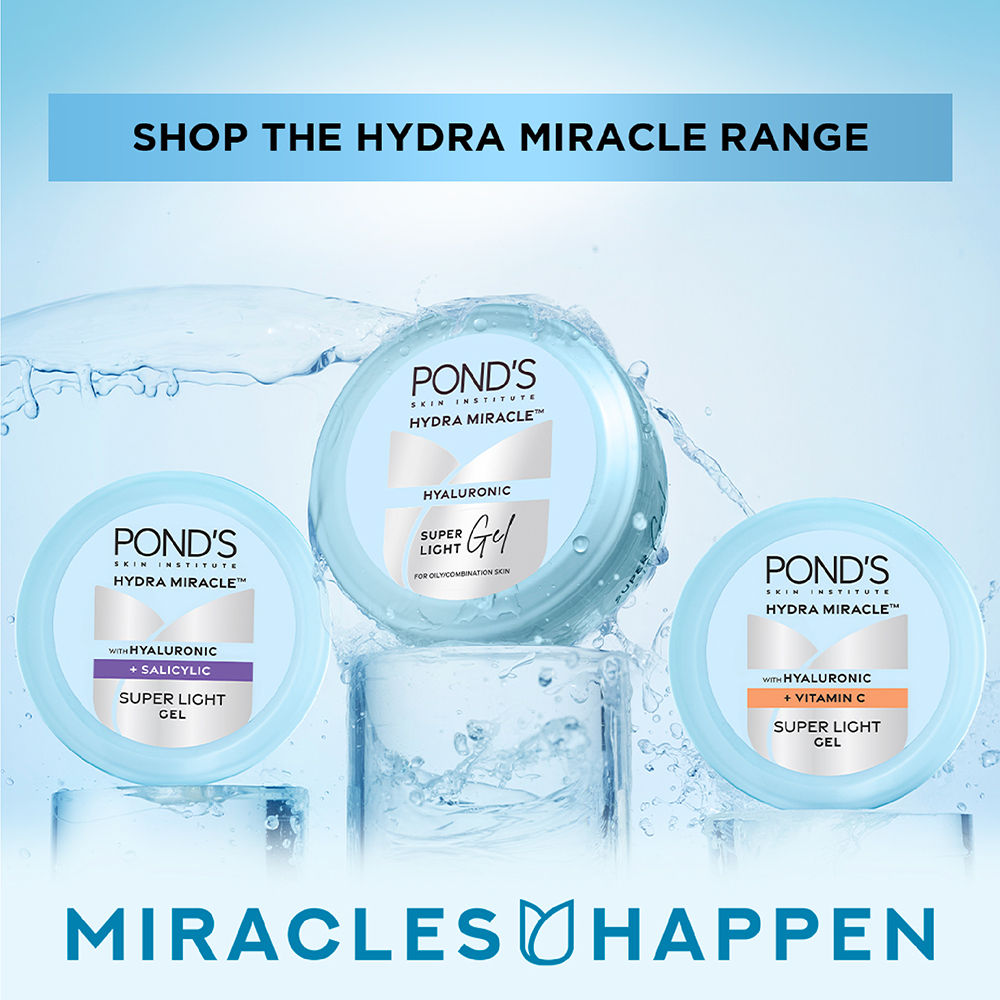 Pond’s Hydra Miracle Super Light Gel With Hyaluronic Acid & Vitamin C, 200ml Buy at Indicrest Image 8