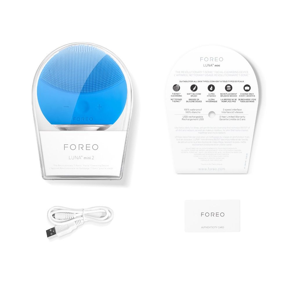 FOREO LUTM Mini 2 Sonic Facial Cleansing - Aquamarine, 1 pieces