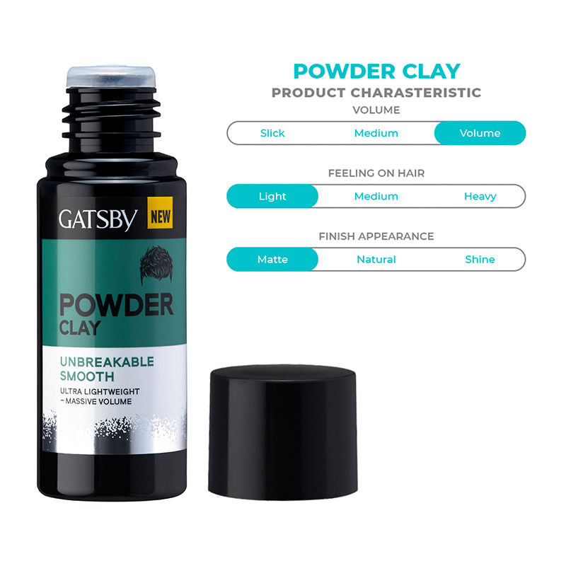 Gatsby Unbreakable Smooth Powder Clay, 20g Buy at Indicrest Image 3
