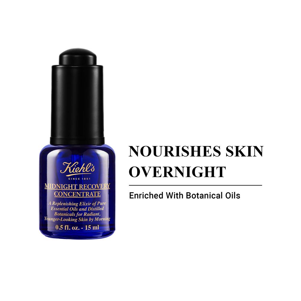 Kiehl's Midnight Recovery Concentrate Serum With Botanical Oil Blend For Radiant Skin, 15ml, Buy from Indicrest