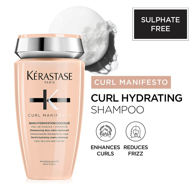 Kerastase Curl Manifesto Shampoo For Curly & Wavy Hair, Sulphate-Free, 250ml, Buy from Indicrest