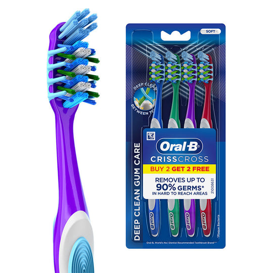 Oral-B Criss Cross Gum Care Toothbrush (Buy 2 Get 2 Free, Soft) Buy at Indicrest