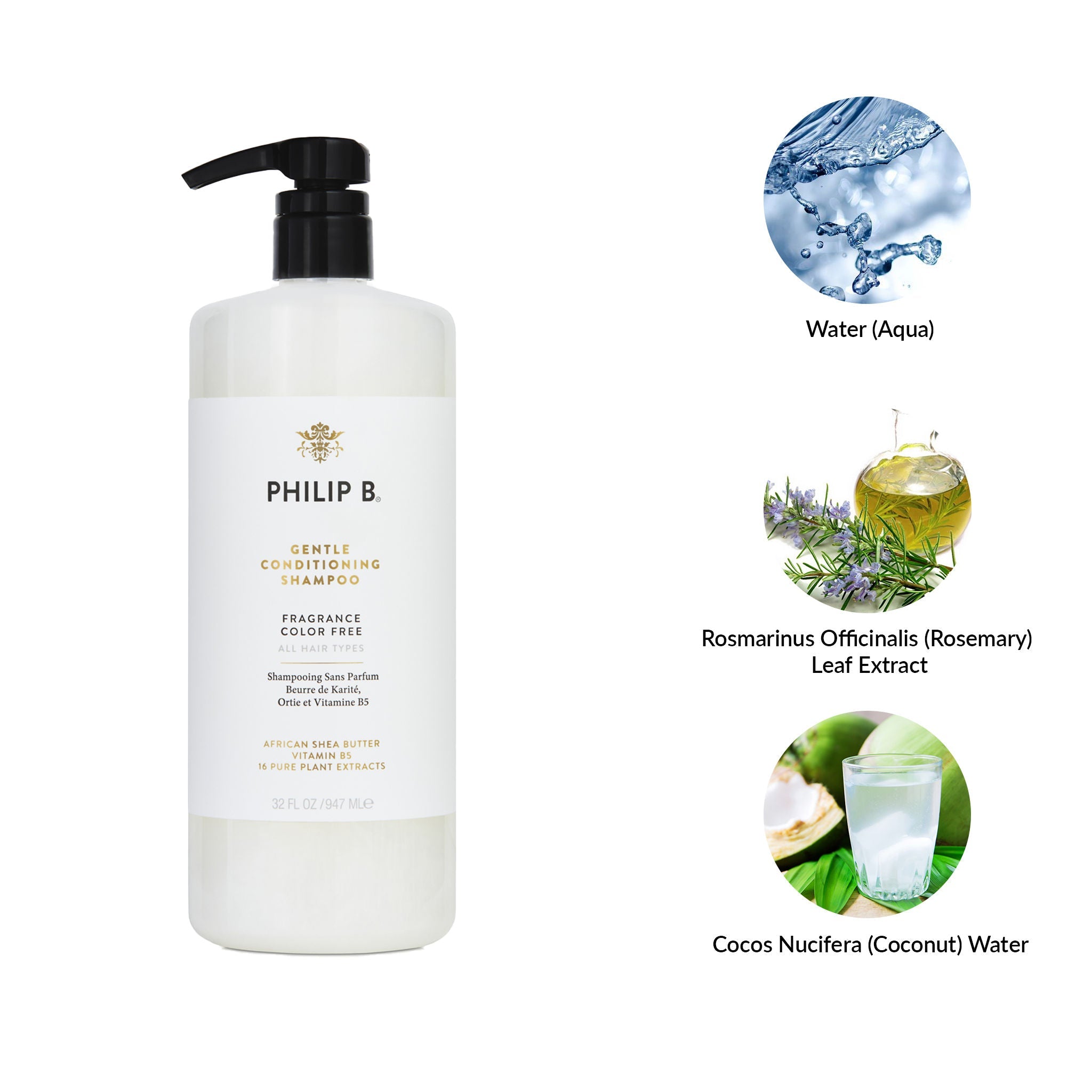 Philip B Gentle Conditioning Shampoo, 947ml