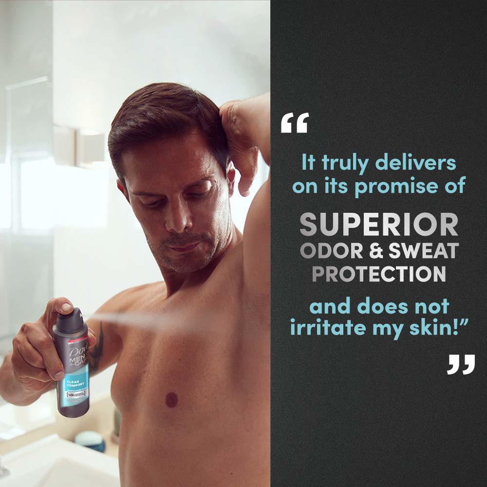 Dove Men + Care Clean Comfort Dry Spray Antiperspirant Deodorant, 250ml Buy at Indicrest Image 7