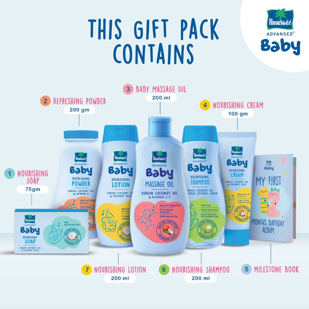 Parachute Advansed Baby Gift Pack, 1000g Buy at Indicrest Image 5