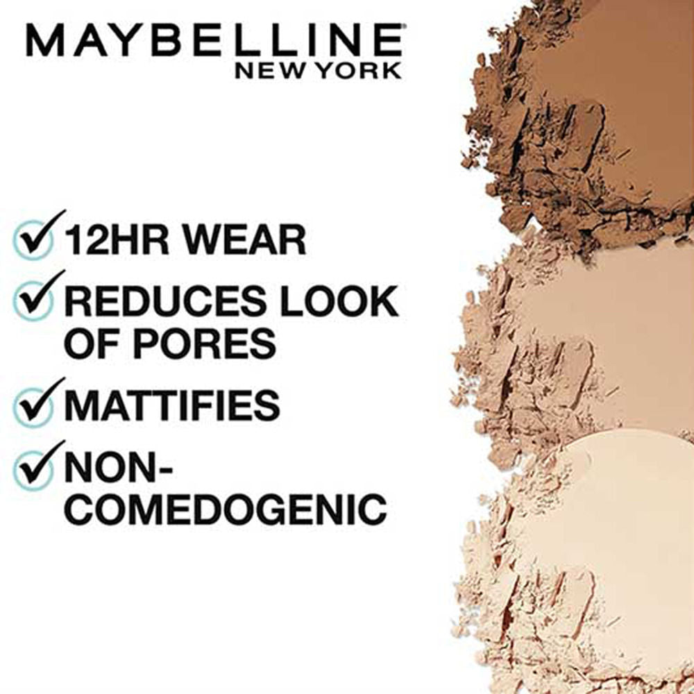 Maybelline New York Fit Me Matte + Poreless Pressed Powder, Lightweight - Buff Beige 130, One Size Buy at Indicrest Image 2