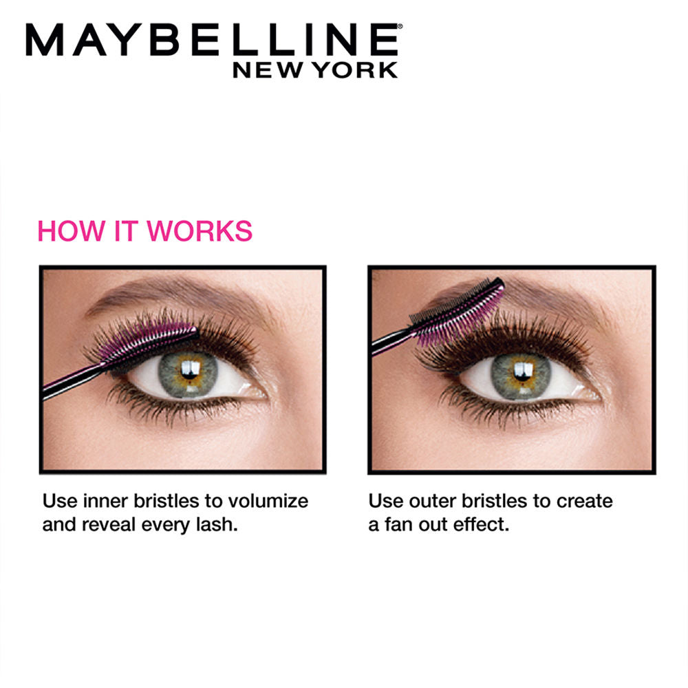 Maybelline New York Lash Sensatiol Full Fan Effect Waterproof Mascara - Black, 10ml Buy at Indicrest Image 2